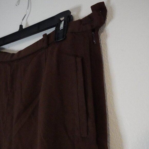 Pendleton, 100% Virgin Wool Straight Trouser Dress Pants, Brown - Picture 5 of 10